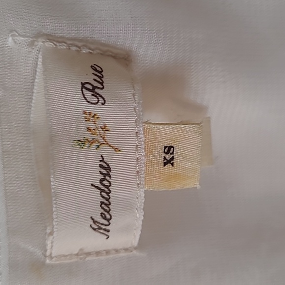 Anthropologie meadow rue mini dress white with embroidery size xs - Picture 4 of 8